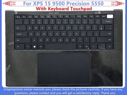 Do Dell XPS 15 9500 Precision 5550 Upper Case Palmrest Cover Klawiatura Touchpad - Zdjęcie 3 z 5