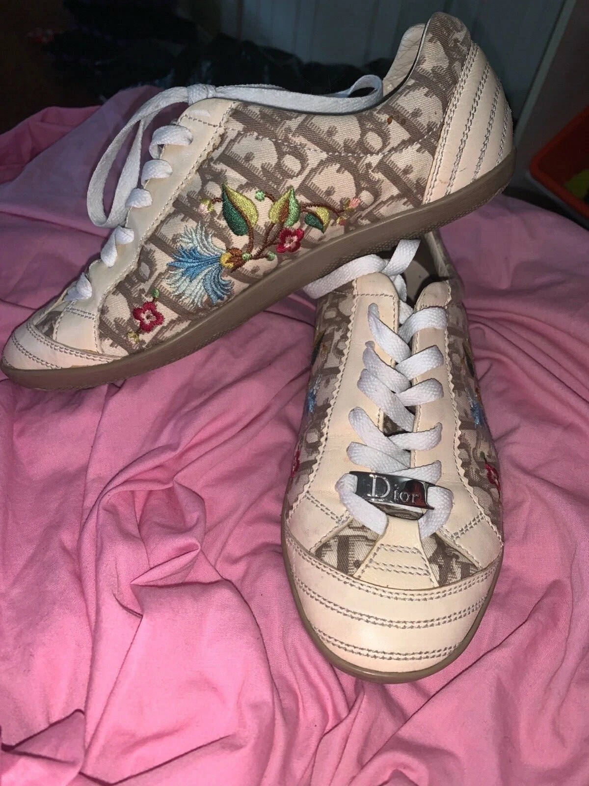 Baskets John Galliano vintage authentiques CHRISTIAN DIOR KOI RARES tailles 7,5/8 US