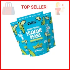 The Only Bean - Crunchy Roasted Edamame Beans (Sea Salt) - Keto Snacks (2g Net) 