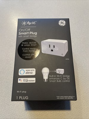 C by GE On/Off Smart Plug, Works w/ Alexa & Google Assistant, White.