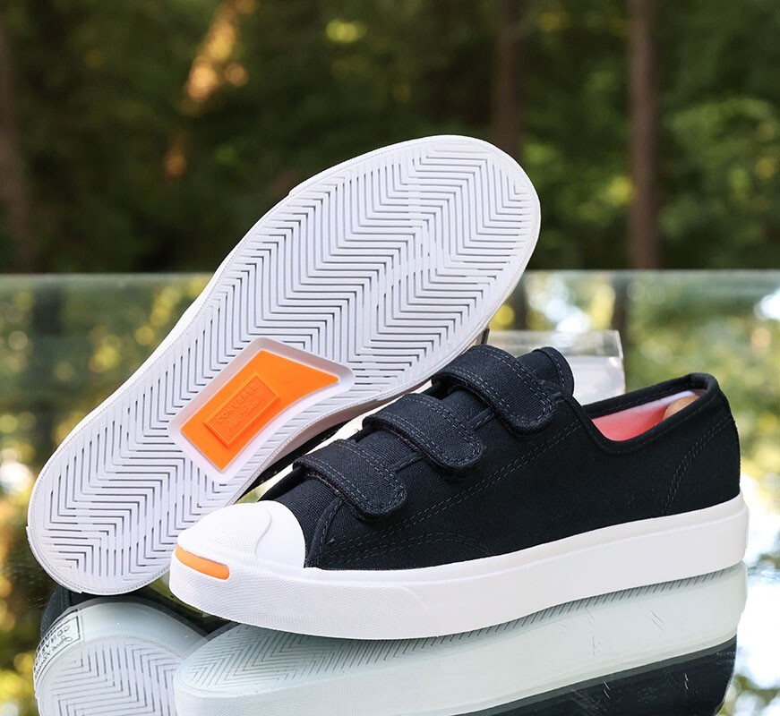 Converse Jack Purcell Low Easy On Men's Size 5 Black Orange Custom