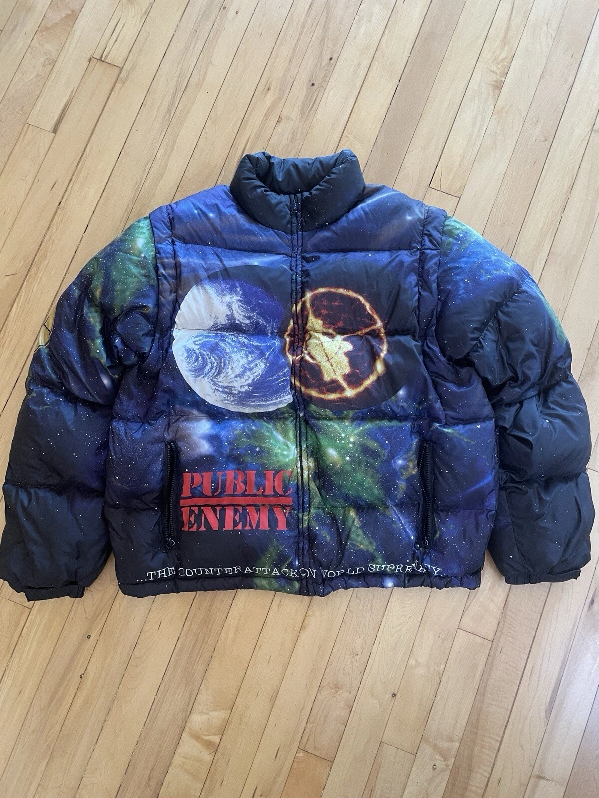 Veste tampon Supreme UNDERCOVER Public Enemy Down taille grande SS18 NEUVE RARE