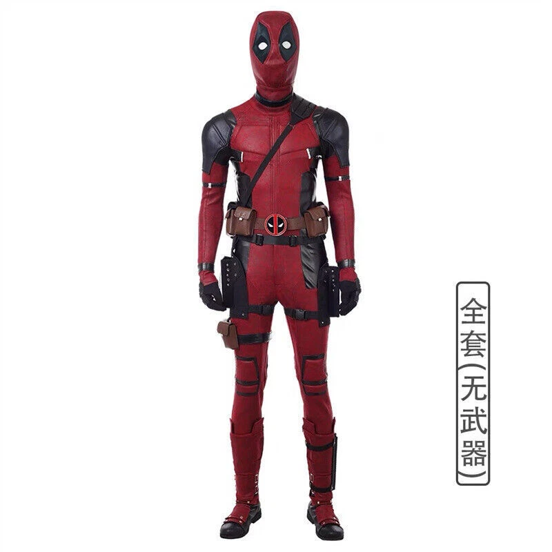 Deadpool 3 Macacão Cosplay Fantasia Wade Wilson Acessórios Terno Lote Halloween - Imagem 3 de 4