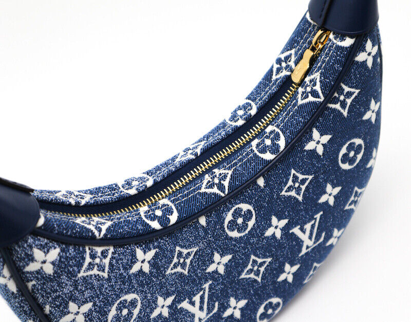 LOUIS VUITTON Chain Shoulder Bag M81166 Loop Denim Monogram LOUIS VUITTON Chain Shoulder Bag M81166 Loop Denim Monogram