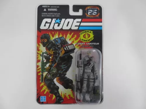 GI Joe 25th Anniversary Cobra Saboteur Firefly 2007 New (#63622) Silver FOIL