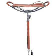 Walking Stick Spectator Leather Walking Seat Outdoor Shooting Stick Brown Chair