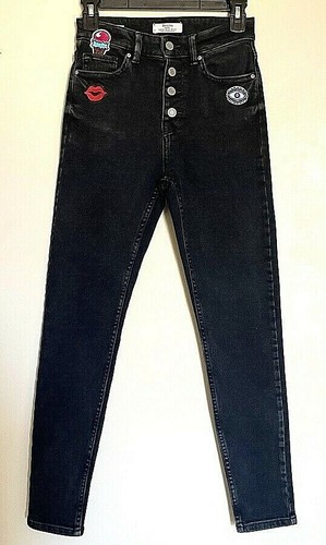 SKINNY JEANS BLACK STRETCH DENIM 