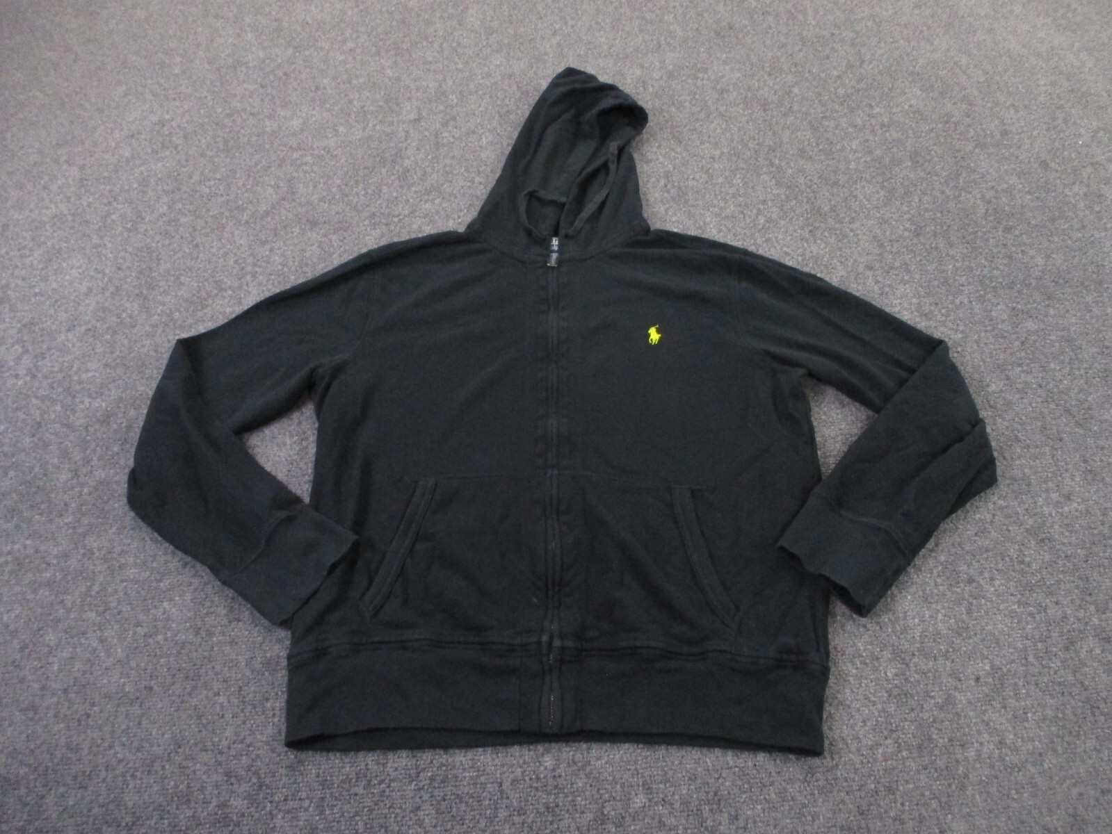Polo Ralph Lauren Jacket Mens XL Black Outdoors Sport Hiking Pony Logo Adult