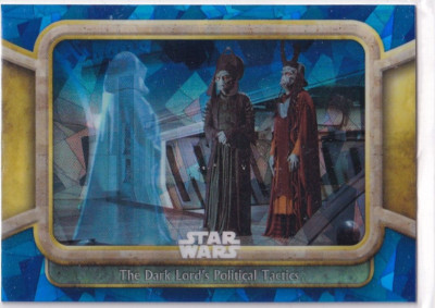 Topps Chrome Star Wars 2024 No. 22 Dark Lord's Tactics Sapphire Refractor