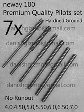 7x Neway 4.0 To 7.0mm .297 Top Valve Guide Pilot Set 100 Series Cutter Usa