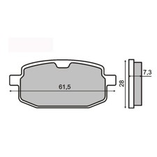 PAIR OF BRAKE PADS BETA MINICROSS 125 R 4T 2007-2010