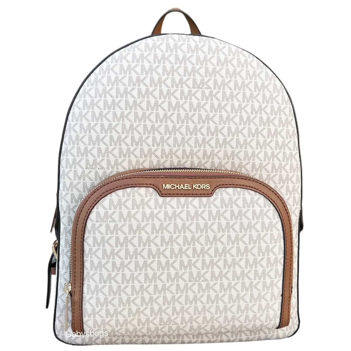 Michael Kors - Abbey Large MK Signature Backpack Vanilla