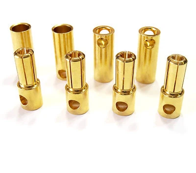VUNIVERSUM ✅ 4 Paar 8 Stück 5,5mm 5.5mm Hochstrom Goldkontaktstecker Stecker Buchse 120A RC