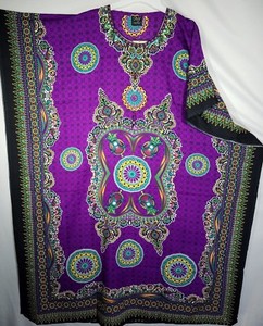 Women/'s African Caftan Dress Kaftan Hippie Kimono Sleeve Cocktail Maxi Free Size