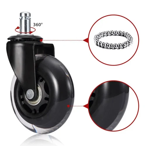 5X Rollerblade Office Desk Chair Wheel Replacement Rolling Caster Grip Ring3Inch - Picture 17 of 24