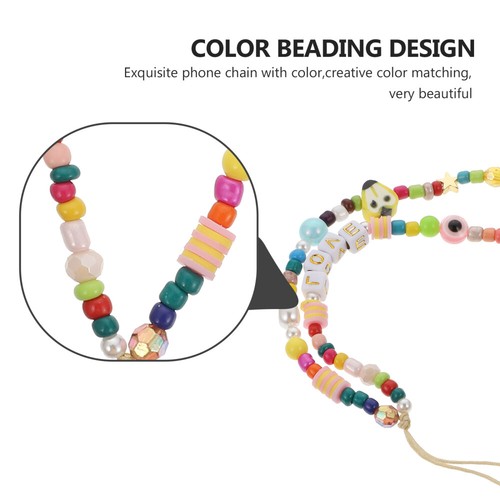 Alphabet Glass Hanging Rope Phone Short Chain Decorative Pendant - Zdjęcie 9 z 12