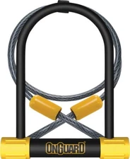 OnGuard BullDog Series U-Lock 4.5 x 9" Keyed Black 4' Cable And Bracket