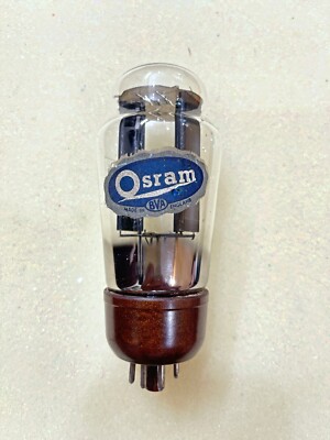 1x Osram GEC U52 5U4G CV375 Black Plate Brown Base D Getter Curved