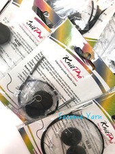 KnitPro Black Silver Interchangeable Needle Cable