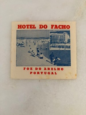 Altes und seltenes Gepäckanhänger HOTEL DO FACHO PORTUGAL Original