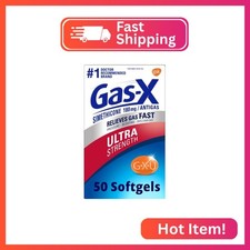 Gas-X Ultra Strength Gas Relief Softgels with Simethicone 180 mg for Bloating Re