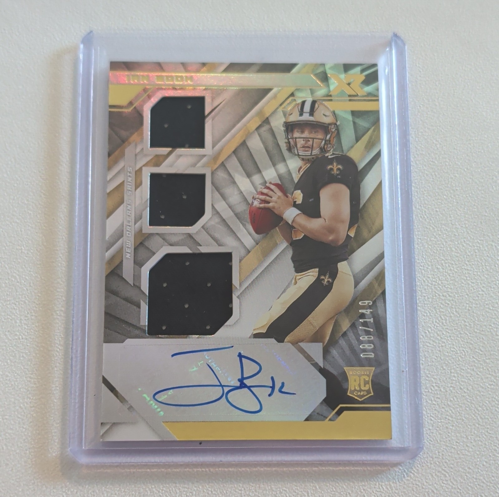 Panini 2021 XR Rookie Triple Swatch Autographs Ian Book #237 /149 Auto MEM