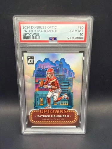 2024 PANINI DONRUSS OPTIC UPTOWNS #20 PATRICK MAHOMES II PSA 10