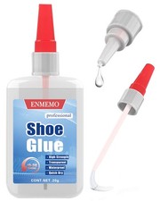 2-In-1 Shoe Glue with Brush Applicator Nozzle,Boot Glue,Clear Instant