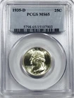 *1935 D WASHINGTON QUARTER* *PCGS MS65* NR #G3820