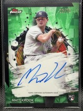 2024 Finest #FA-MK Matt Krook Finest Autographs Green Refractors #/75