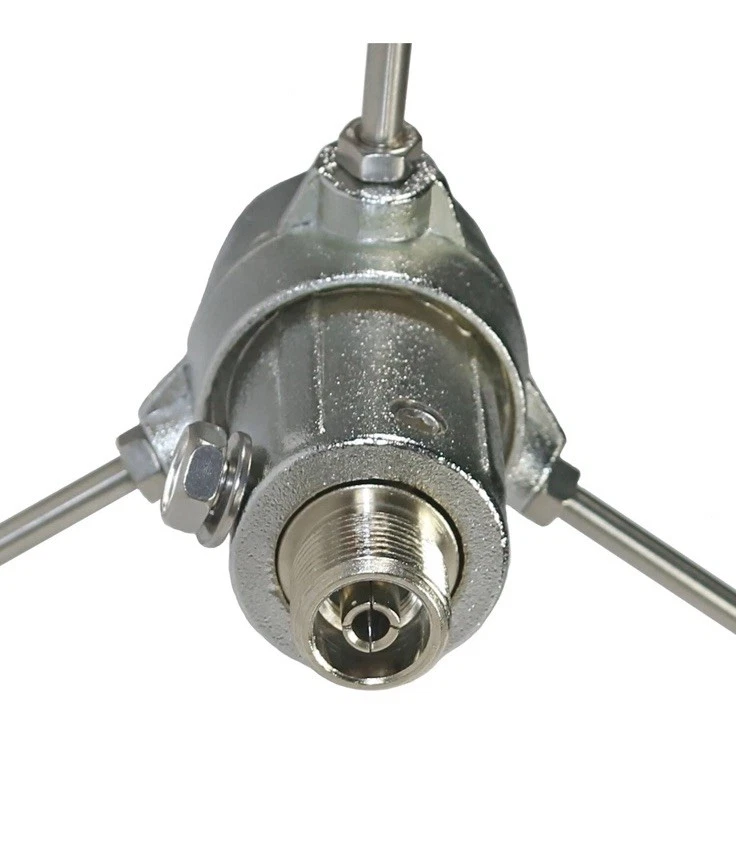 Antena base de fibra de vidrio de 2 secciones doble banda 200 vatios TRAM 1480 con 50 ohmios UH... Foto 4 de 4