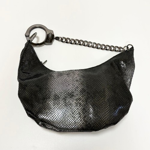 Sac à menottes motif python Cuffz by Lint émail noir rare clé incluse bon - Photo 1 sur 14