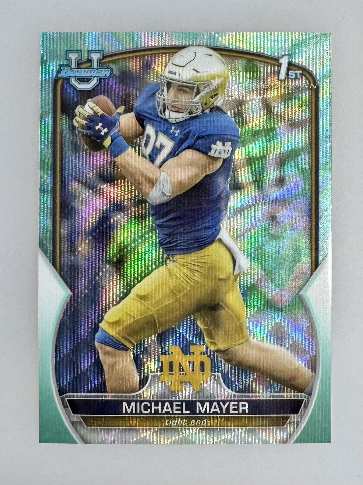 2022 Bowman University Chrome #41 Michael Mayer Aqua Refractor /299