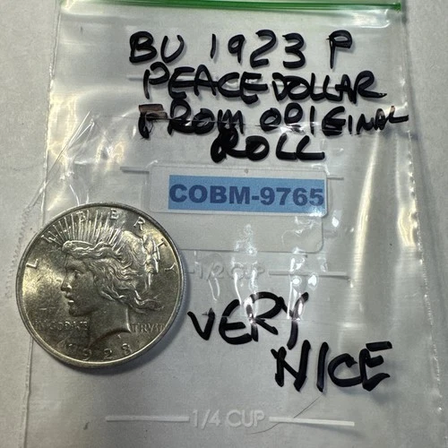 BU 1923P 90% Silver Peace Dollar From Original Roll NICE COBM-9765