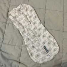 SwaddleMe Zipper Sleep Sack Elephant Print Newborn Baby 0-2 Months