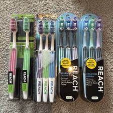 REACH Advanced Design Adult Toothbrush, Soft New, Sealed 11 Total Brushes