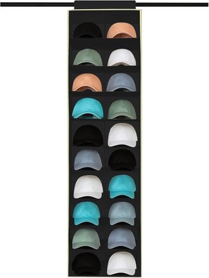 Tidy Zebra Hat Rack 20 Shelf Hanging Closet Organizer Cap Storage Display