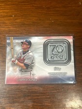 2021 Topps 70th Anniversary Manufactured Logo Patches 70LP-CJ Chipper Jones