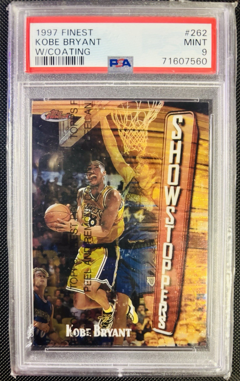 1997-98 Topps Finest Kobe Bryant Showstoppers #262 PSA 9 Mint
