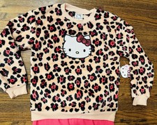 New Hello Kitty Floral Print Velour Top And Leggings Sanrio Outfit Size 8-10