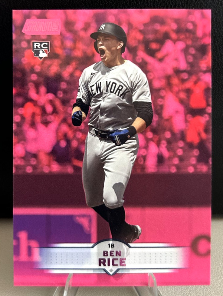 2025 Topps Stadium Club - Ben Rice - #196 - Yankees Rookie - Pink Foil (RC)