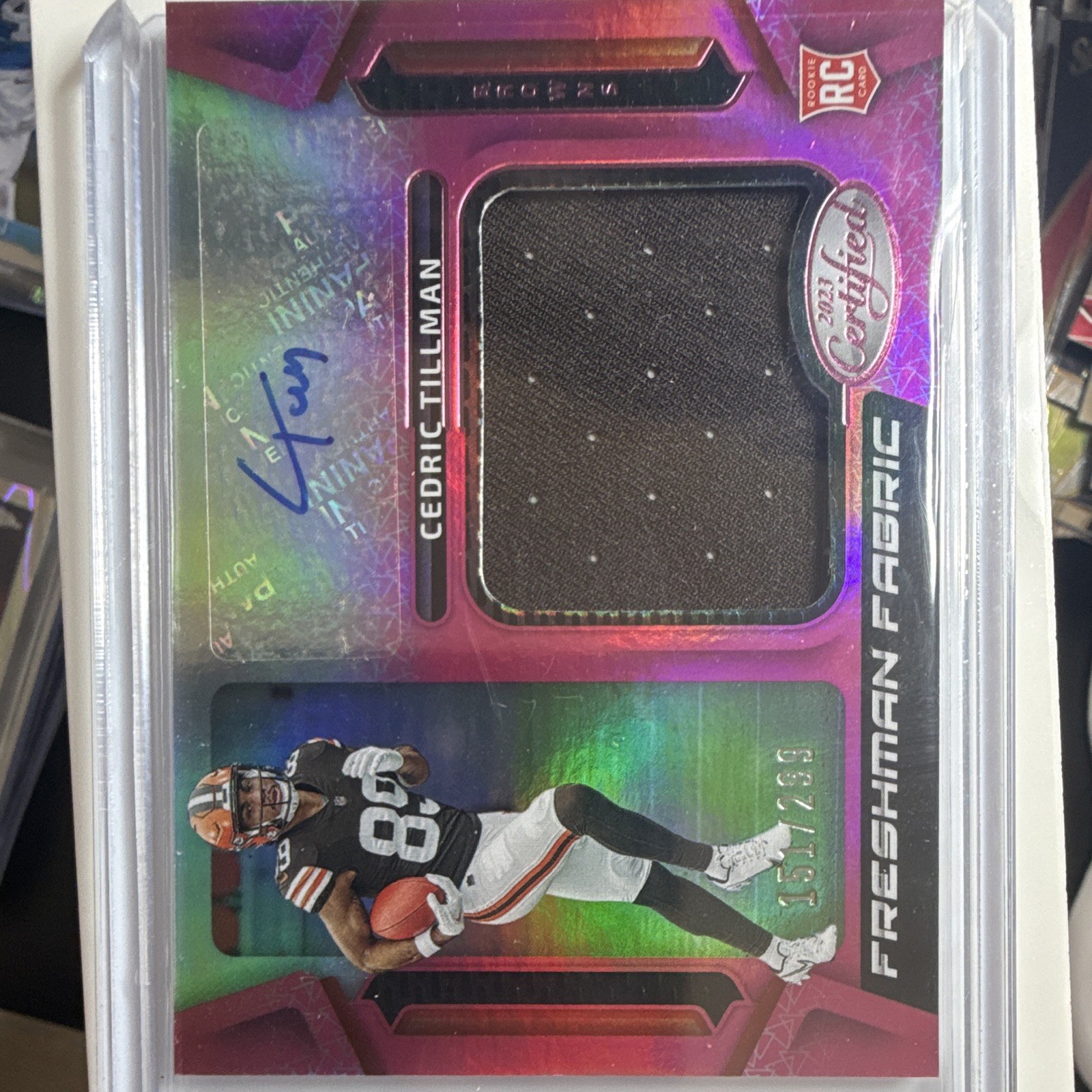 Cedric Tillman Panini Certified Freshman Fabric Mirror Signature #FFMS11 Base