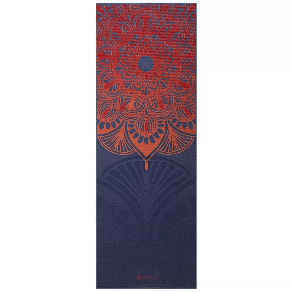 GAIAM ESTERILLA DE YOGA REVERSIBLE - (6MM) - VERDE AZULADO MANDALA MANTRA Foto 2 de 4