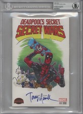 TONY HAWK PRO SKATER DEADPOOL PS2 X GAMES SIGNED AUTO ORIGINAL ART COVER 1/1 BAS