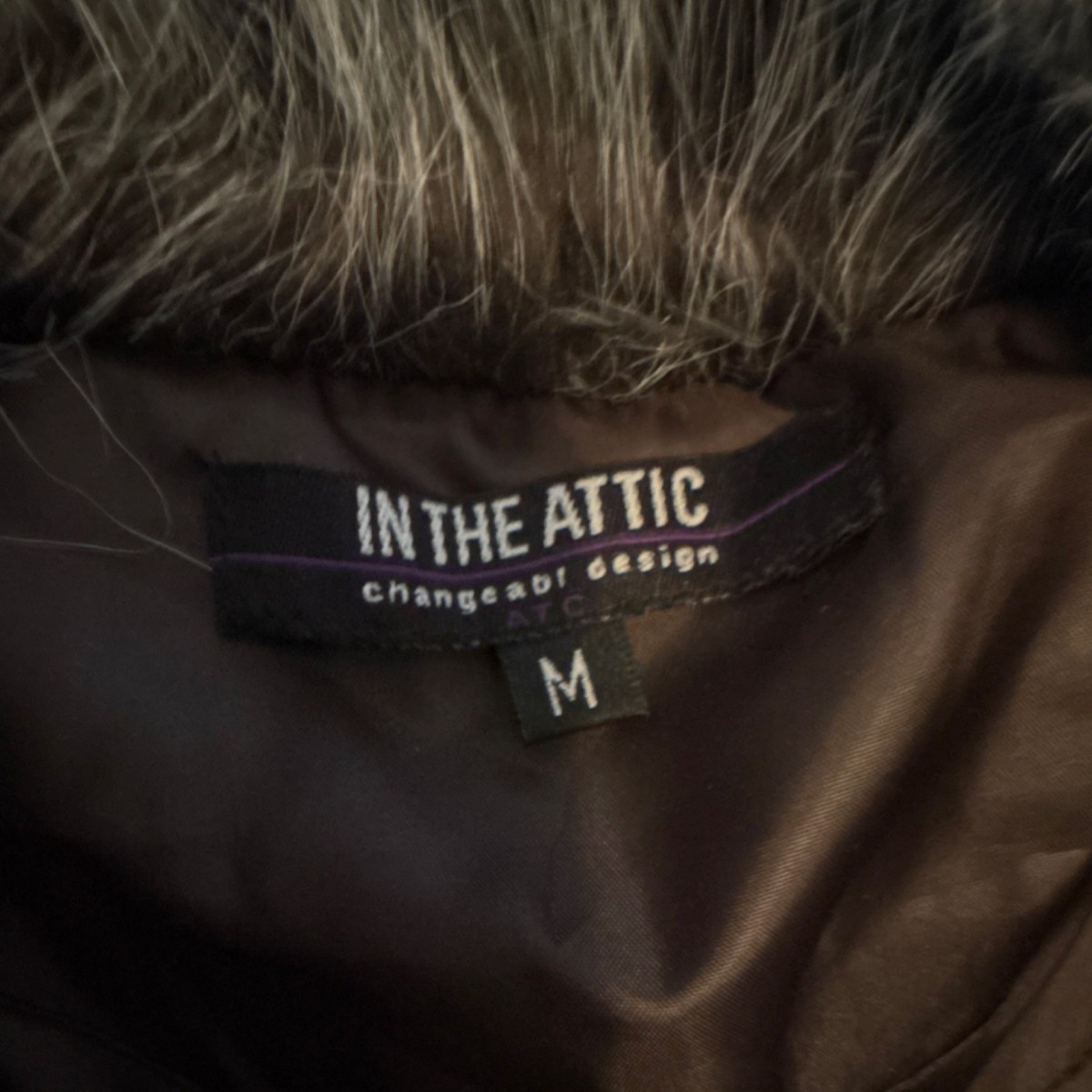 ARCHIVE) IN THE ATTIC Men's Brown Fur Trim Bondage Jacket Size M