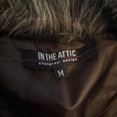 ARCHIVE) IN THE ATTIC Men's Brown Fur Trim Bondage Jacket Size M