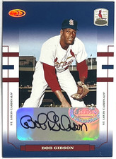 2004 Donruss World Series Blue Bob Gibson Auto #WS-97 01/10 1/1
