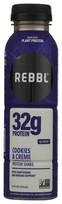 Rebbl Cookies & Creme Protein Shake 32G 12Oz Plant Chocolate