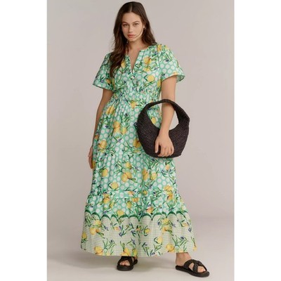 nwt by ANTHRPOLOGIE sz 3X Somerset Maxi Dress: Lemons Motif | eBay