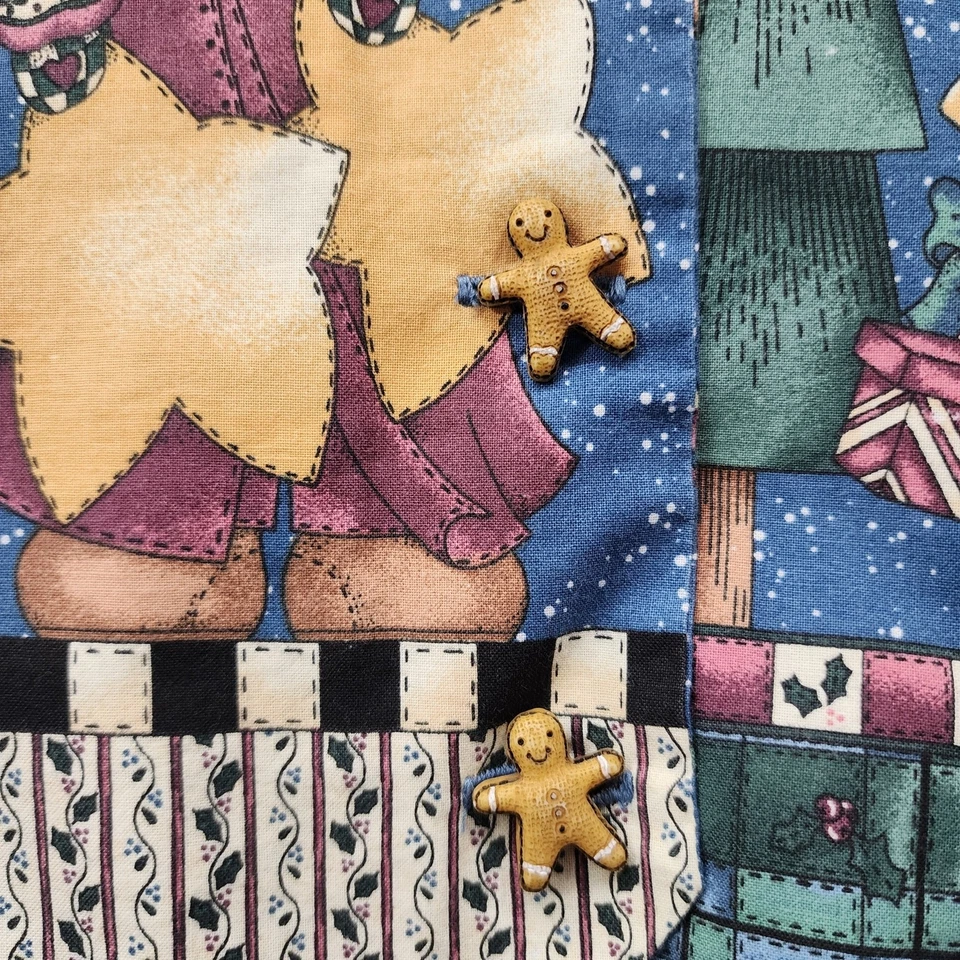 Chaleco de vacaciones casero vintage para mujer L multicolor Santa Navidad pan de jengibre hombre Foto 2 de 4